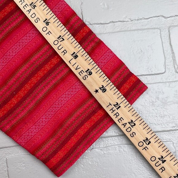 Chic's Shacket Women 1 Medium 8 Pink Red Green Woven Shirt Boho‎ Casual USA VTG - Picture 8 of 11